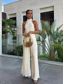Marnie Halter Top Pleated Pants Set