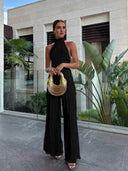 Marnie Halter Top Pleated Pants Set