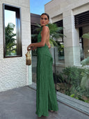Marnie Halter Top Pleated Pants Set