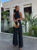 Marnie Halter Top Pleated Pants Set