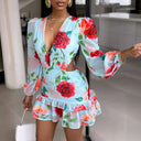 Fashion Hollow Out Printed Dress