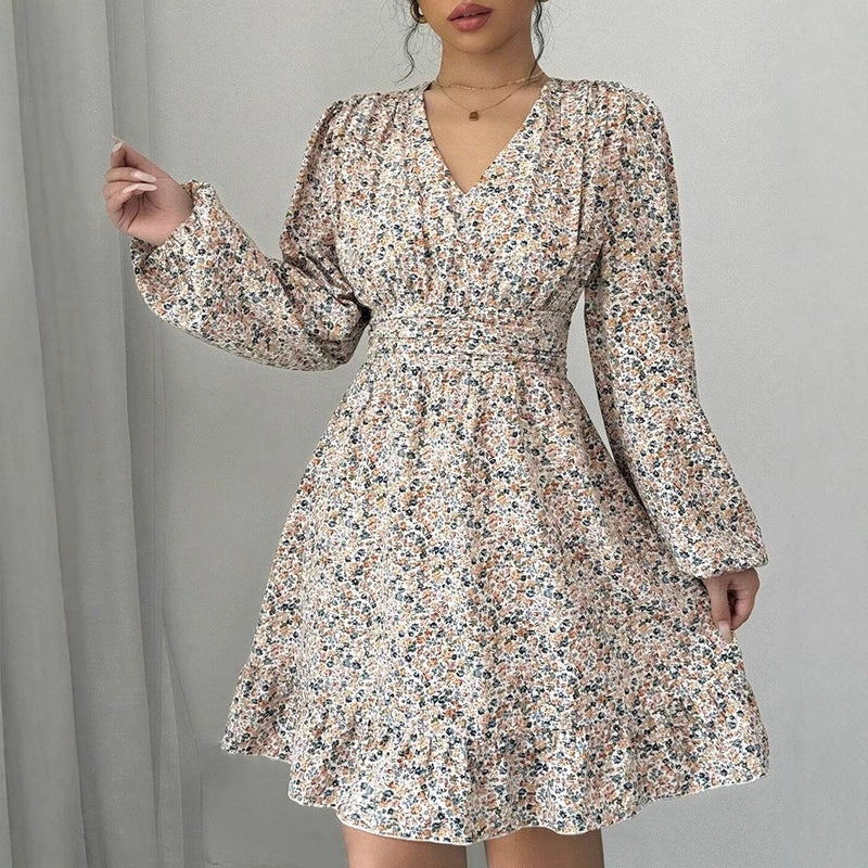 Floral Print Long Sleeve Dress