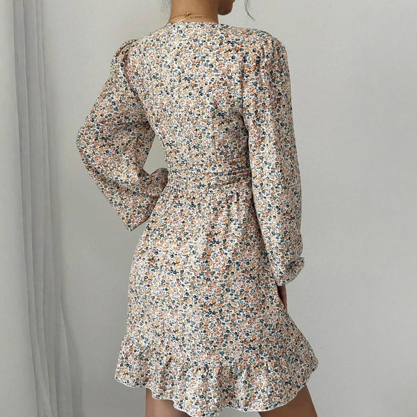 Floral Print Long Sleeve Dress