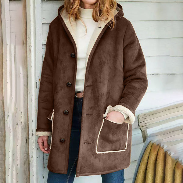 Loose-Fit Hooded Coat