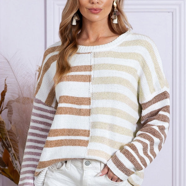 Printed Linear Motif Sweater